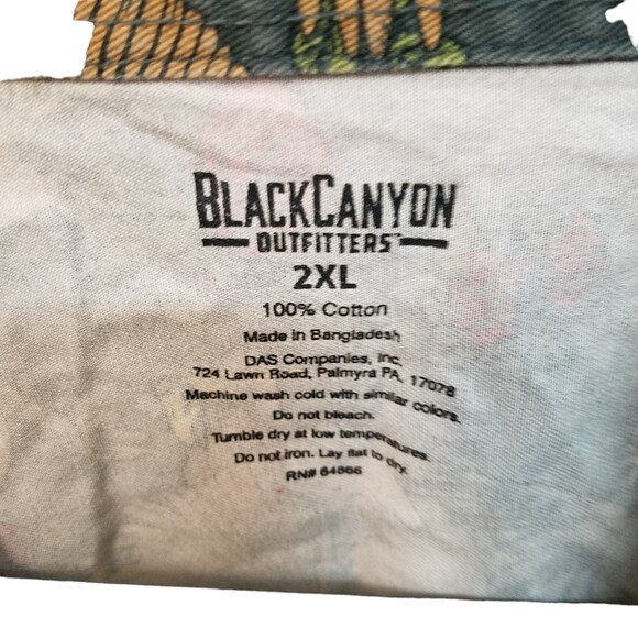 Black Canyon Outfitters Mens Sz 2XL Multicolor Birds Vest Jacket - Picture 2 of 10